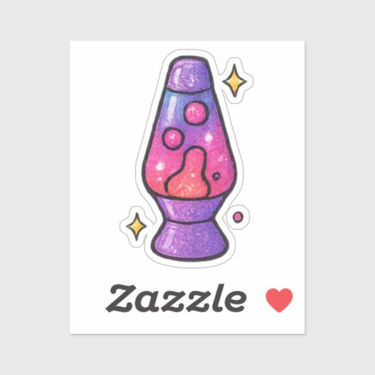 90s glitter gel pen style lava lamp sticker シール (シート)