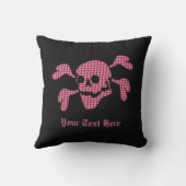 90s Goth Rockabilly Skull and Crossbones Punk Joll クッション (裏面)