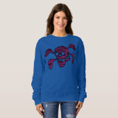 90s Goth Rockabilly Skull and Crossbones Punk Joll スウェットシャツ (正面フル)