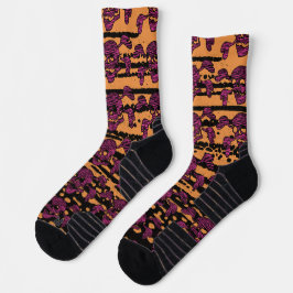 90s Goth Rockabilly Skull and Crossbones Punk Joll ソックス