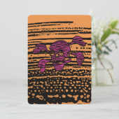 90s Goth Rockabilly Skull and Crossbones Punk Joll 招待状 (スタンド正面)