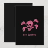 90s Goth Rockabilly Skull and Crossbones Punk Joll 招待状 (正面/裏面)