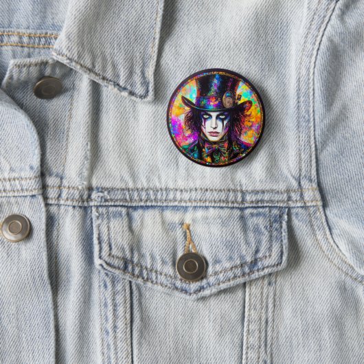 90s Gothic Steampunk Mad Hatter Button 缶バッジ (インサイチュ)