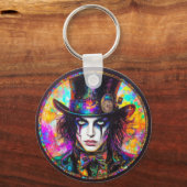 90s Gothic Steampunk Mad Hatter Keychain キーホルダー (裏面)