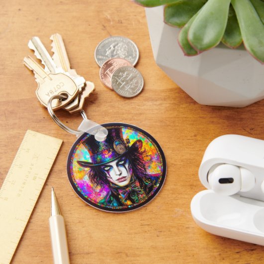 90s Gothic Steampunk Mad Hatter Keychain キーホルダー (デスク)