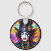 90s Gothic Steampunk Mad Hatter Keychain キーホルダー (裏面)