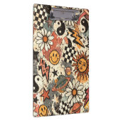 90s Happy Faces Sun Flowers Pattern クリップボード (右)