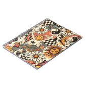 90s Happy Faces Sun Flowers Pattern ノートブック (左側)