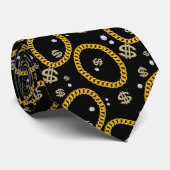  90's Hip Hop Rap Music Cuban Link Chain ネクタイ (ロール)