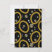  90's Hip Hop Rap Music Gold Cuban Link Chain サンキューカード (裏面)