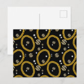  90's Hip Hop Rap Music Gold Cuban Link Chain シーズンポストカード (正面/裏面)