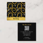  90's Hip Hop Rap Music Gold Cuban Link Chain スクエア名刺 (正面/裏面)