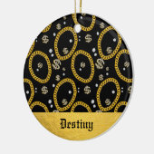  90's Hip Hop Rap Music Gold Cuban Link Chain セラミックオーナメント (左)