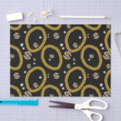  90's Hip Hop Rap Music Gold Cuban Link Chain 薄葉紙 (クラフト)