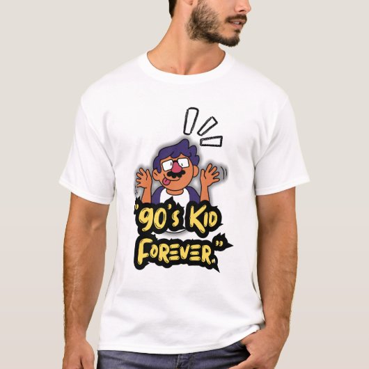90's Kid Forever - Nostalgia Cartoon Edition Tシャツ (正面)