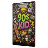 90s Kids Retro Pizza Fun Pattern クリップボード (左)