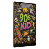 90s Kids Retro Pizza Fun Pattern クリップボード (右)