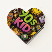 90s Kids Retro Pizza Fun Pattern ノートブック (裏面)