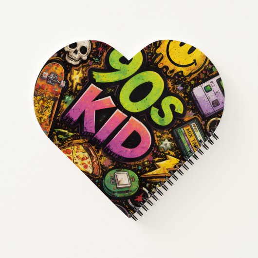 90s Kids Retro Pizza Fun Pattern ノートブック (裏面)