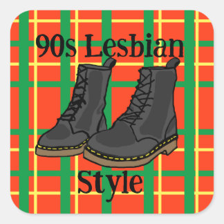 90s Lesbian Style Sticker スクエアシール