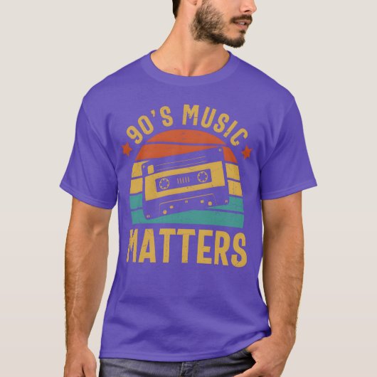 90s Music Matters Sunset Old School Nostalgia Gift Tシャツ (正面)