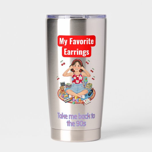 90s Nostalgia girl  保温保冷タンブラー (正面)