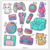 90s Prop Pack Stickers – Glitter シール (シート)