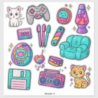 90s Prop Pack Stickers – Glitter シール