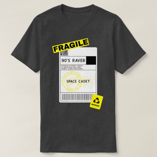 90s Rave EDMおもしろいクラシックハウス音楽テクノ技術 Tシャツ (デザイン正面)