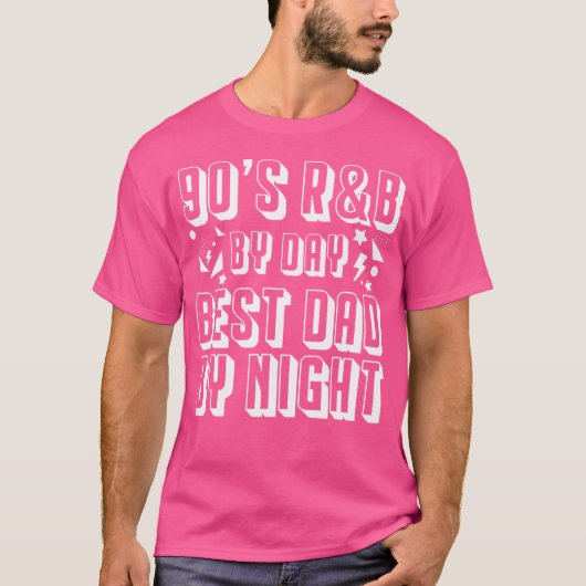 90S Rb音楽愛好家バイデイ最高のパパバイナイト Tシャツ (正面)
