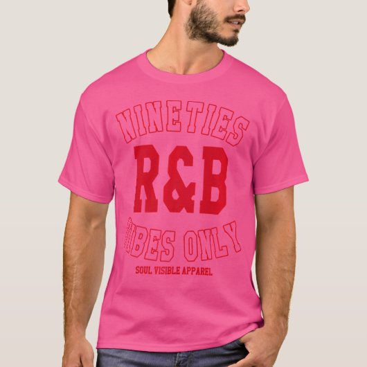 90S Rb VibesのみVarsity Nignes Rnb Music Tシャツ (正面)