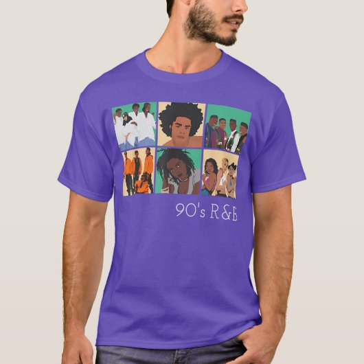 90s RBee for Music Lovers with Face RB retro frien Tシャツ (正面)