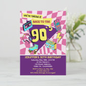 "90's Retro Birthday 30th Vintage Vibes 招待状 (スタンド正面)