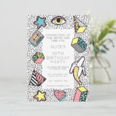 90s Retro Era Theme Party Event 招待状 (スタンド正面)