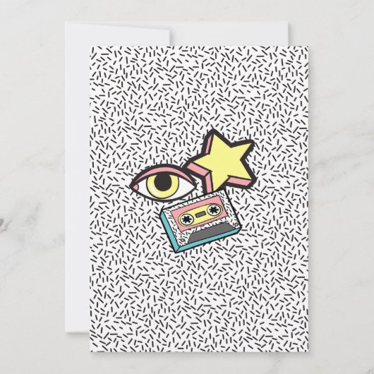 90s Retro Era Theme Party Event 招待状 (裏面)