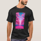 90's Retro Japanese Vaporwave Cherry Blossom Aesth Tシャツ (正面)