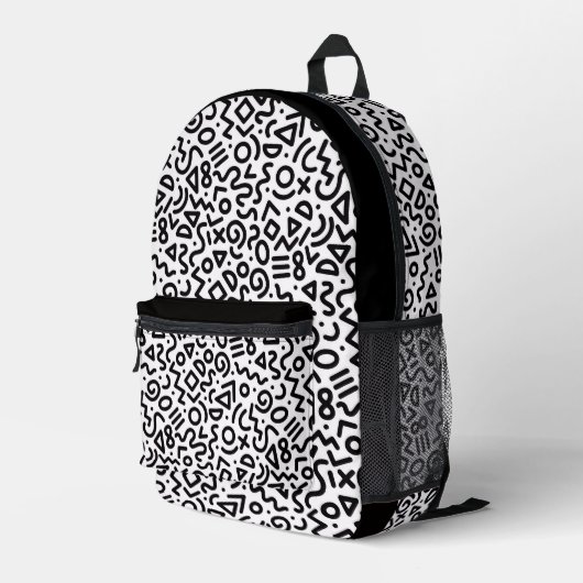 90's Retro Pattern Backpack プリントバックパック (裏面右端)