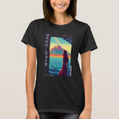 90's Retro Synthwave Japanese Vaporwave Art Otaku Tシャツ (正面)