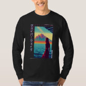 90's Retro Synthwave Japanese Vaporwave Art Otaku  Tシャツ (正面)