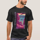 90's Retro Synthwave Japanese Vaporwave Otaku Aest Tシャツ (正面)