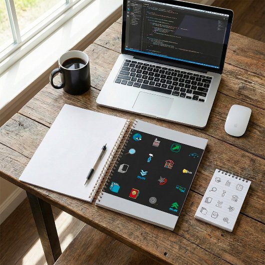 90s Retro Tech and Web Icon Pattern プランナー手帳