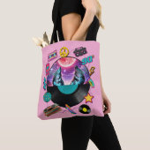 90s Retro Wolf Record Player All Over Print Tote トートバッグ (クローズアップ)