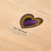 90s Rockabilly Punk Heart Tattoo Style Pattern アクリル招待状 (レイダウン)