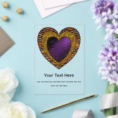 90s Rockabilly Punk Heart Tattoo Style Pattern アクリル招待状 (インサイチュ (ウェディング))