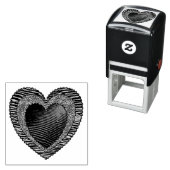 90s Rockabilly Punk Heart Tattoo Style Pattern セルフインキングスタンプ (インサイチュ)