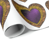 90s Rockabilly Punk Heart Tattoo Style Pattern ラッピングペーパー (ロールコーナー)