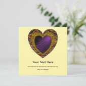 90s Rockabilly Punk Heart Tattoo Style Pattern 招待状 (スタンド正面)