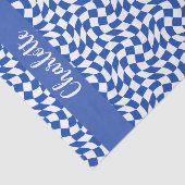 90's theme blue checkered name monogram 薄葉紙 (詳細)