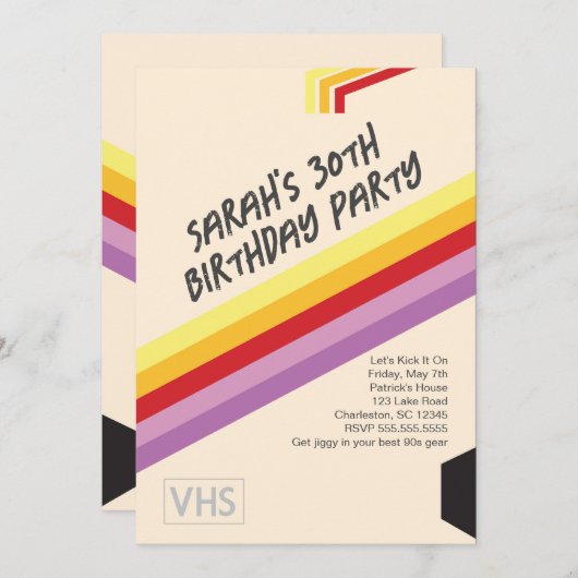 90s VHS招待状 招待状 (正面/裏面)