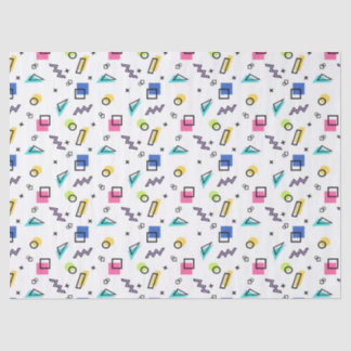 90s Vibeの形状とシンプルアウトラインティッシュペーパー 薄葉紙